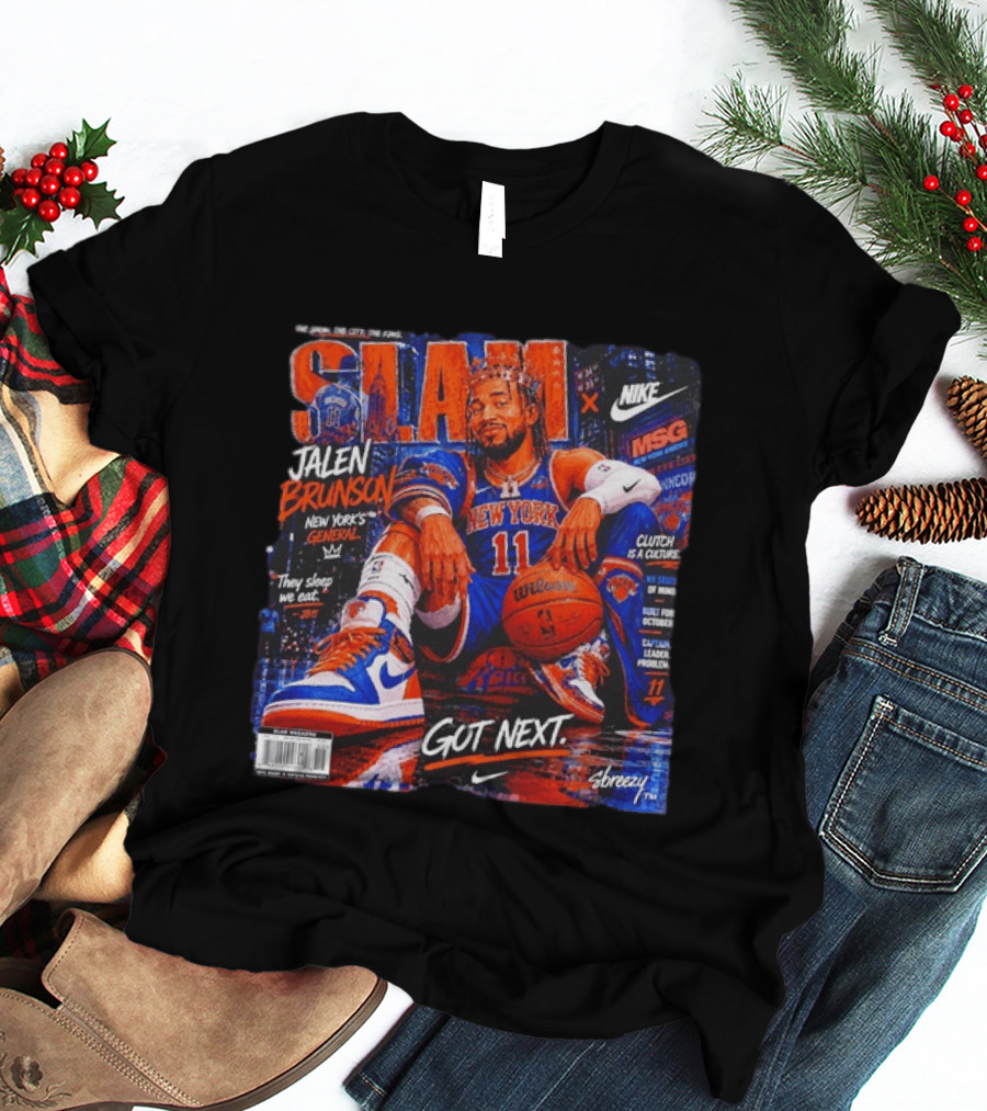 SLAM Jalen Brunson New York Knicks Nike X MSG Got Next T-Shirt