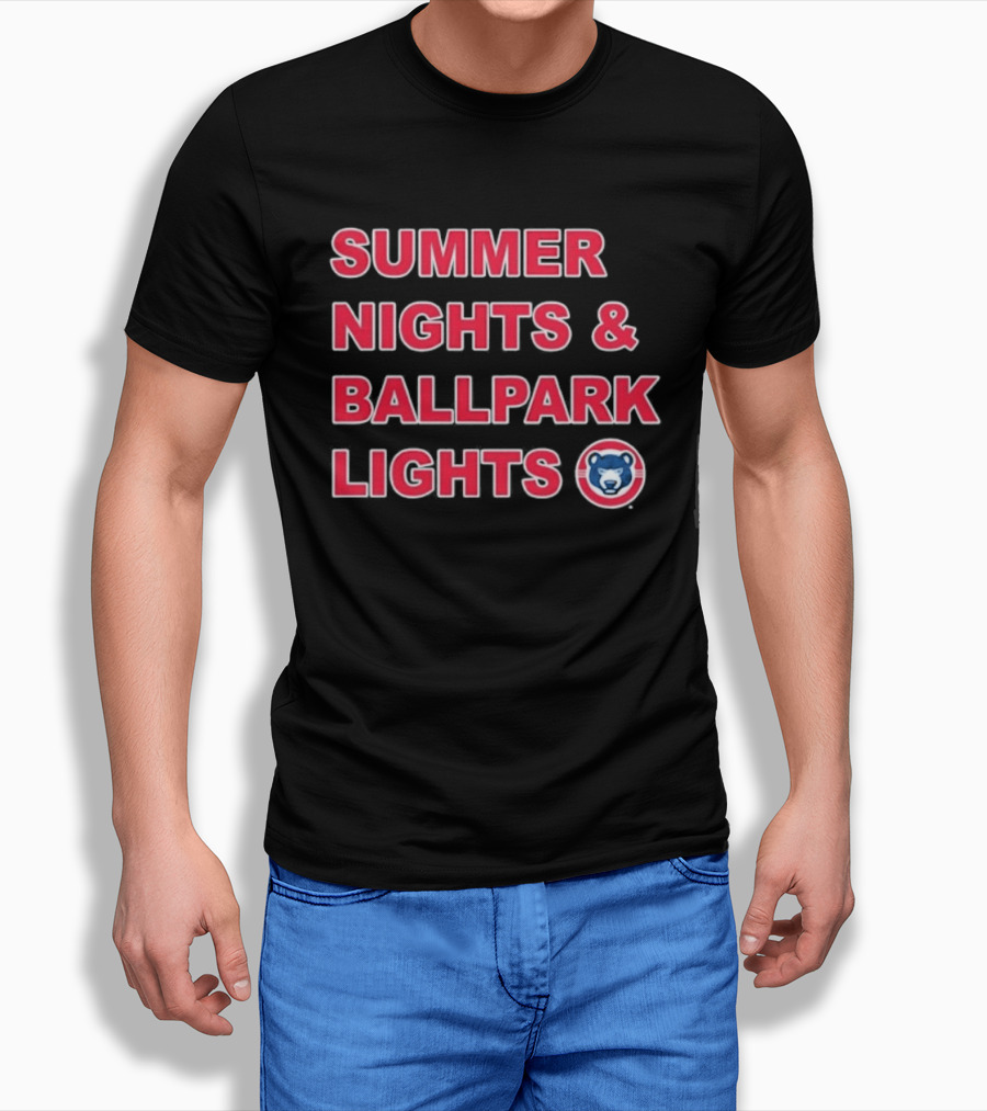 Summer Nights Ballpark Lights South Bend Cubs T-Shirt