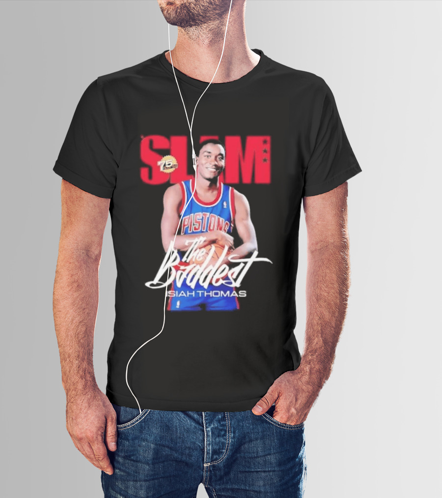 Slam Isiah Thomas The Baddest Pistons T-Shirt