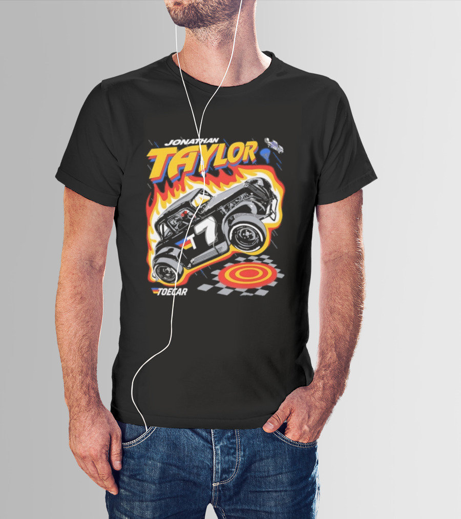 Jonathan Taylor Legend Modified Race Car Flames T-Shirt