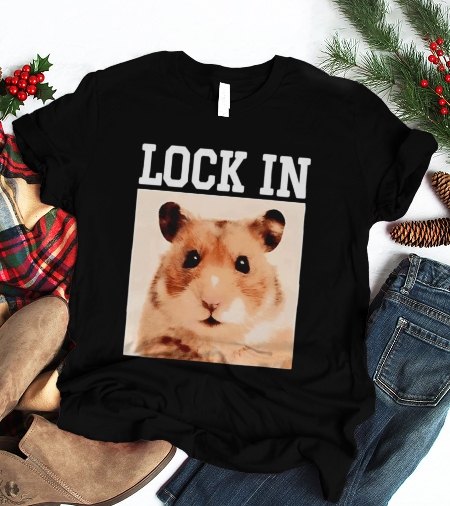 LOCK IN Hamster Cute Adorable Pet Animal T-Shirt