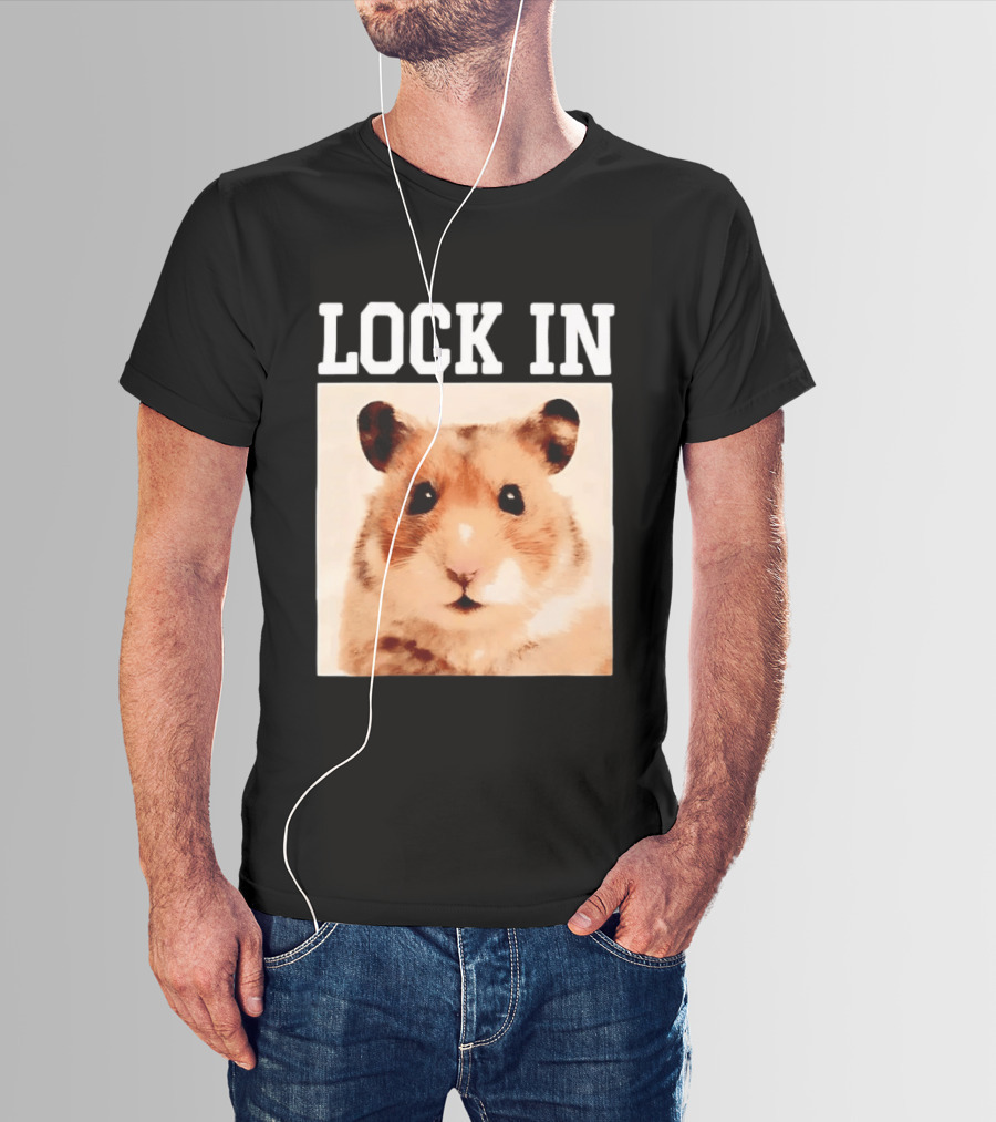 LOCK IN Hamster Cute Adorable Pet Animal T-Shirt