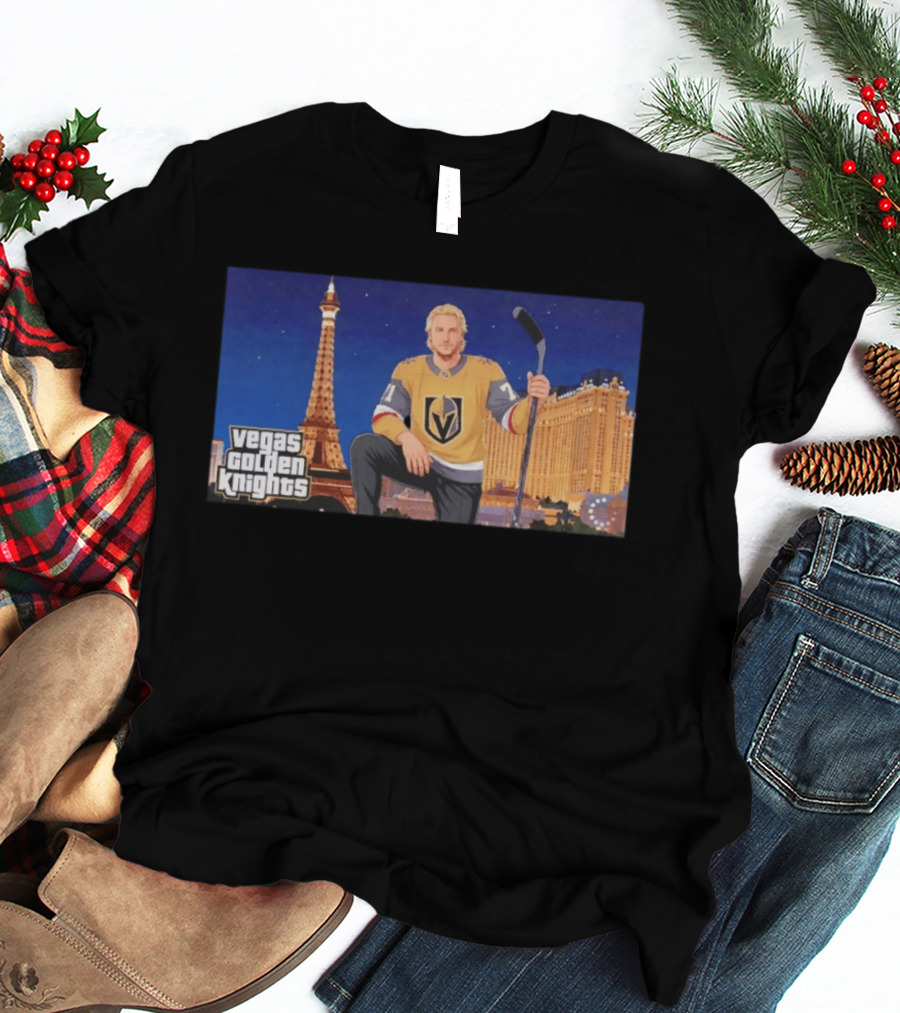Vegas Golden Knights William Karlsson Hockey Vegas Skyline T-Shirt