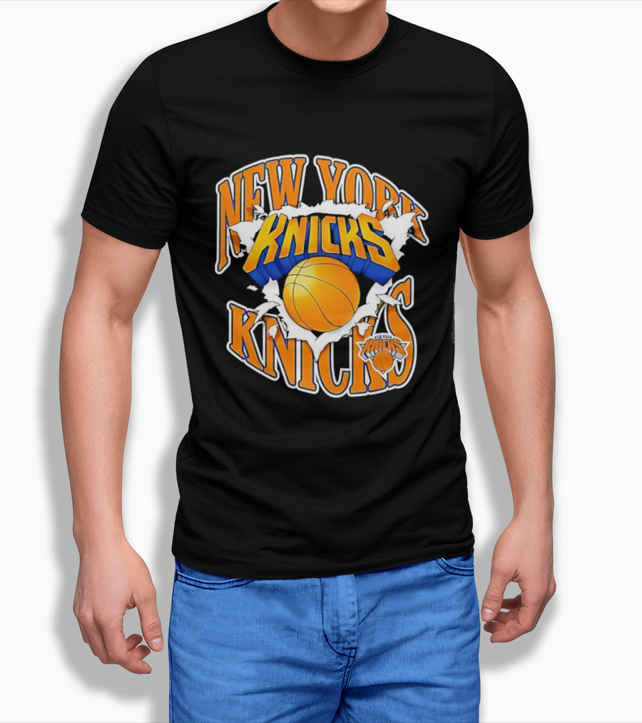 New York Knicks Bursting Basketball Knicks T-Shirt