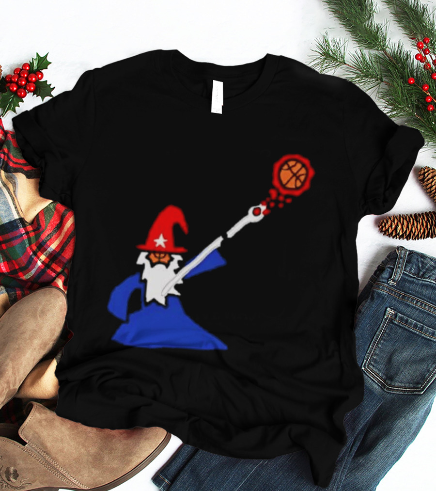 Washington Wizards NBA Basketball Player Wizard Hat Star Basketball T-Shirt