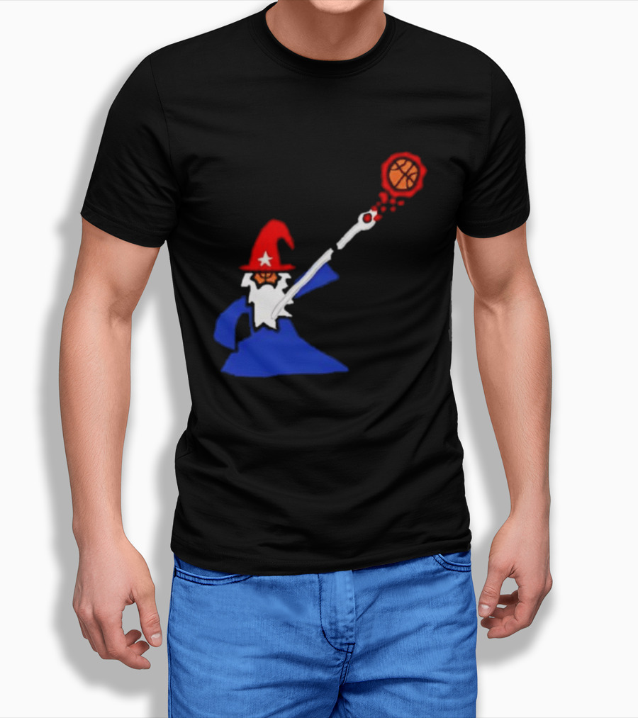 Washington Wizards NBA Basketball Player Wizard Hat Star Basketball T-Shirt