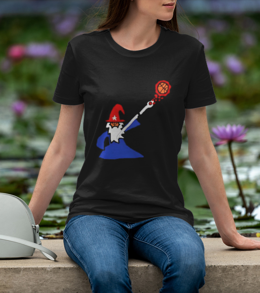 Washington Wizards NBA Basketball Player Wizard Hat Star Basketball T-Shirt