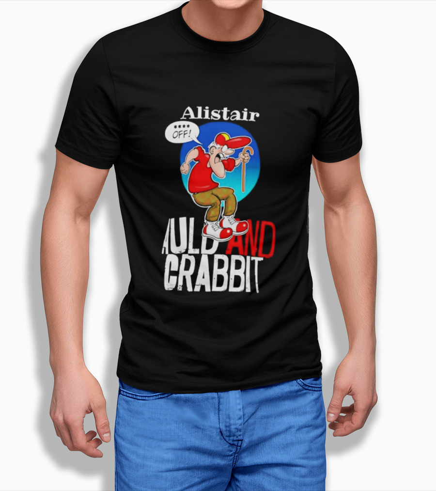 Alistair Auld And Crabbit Red Hat Cartoon Character With Cane T-Shirt