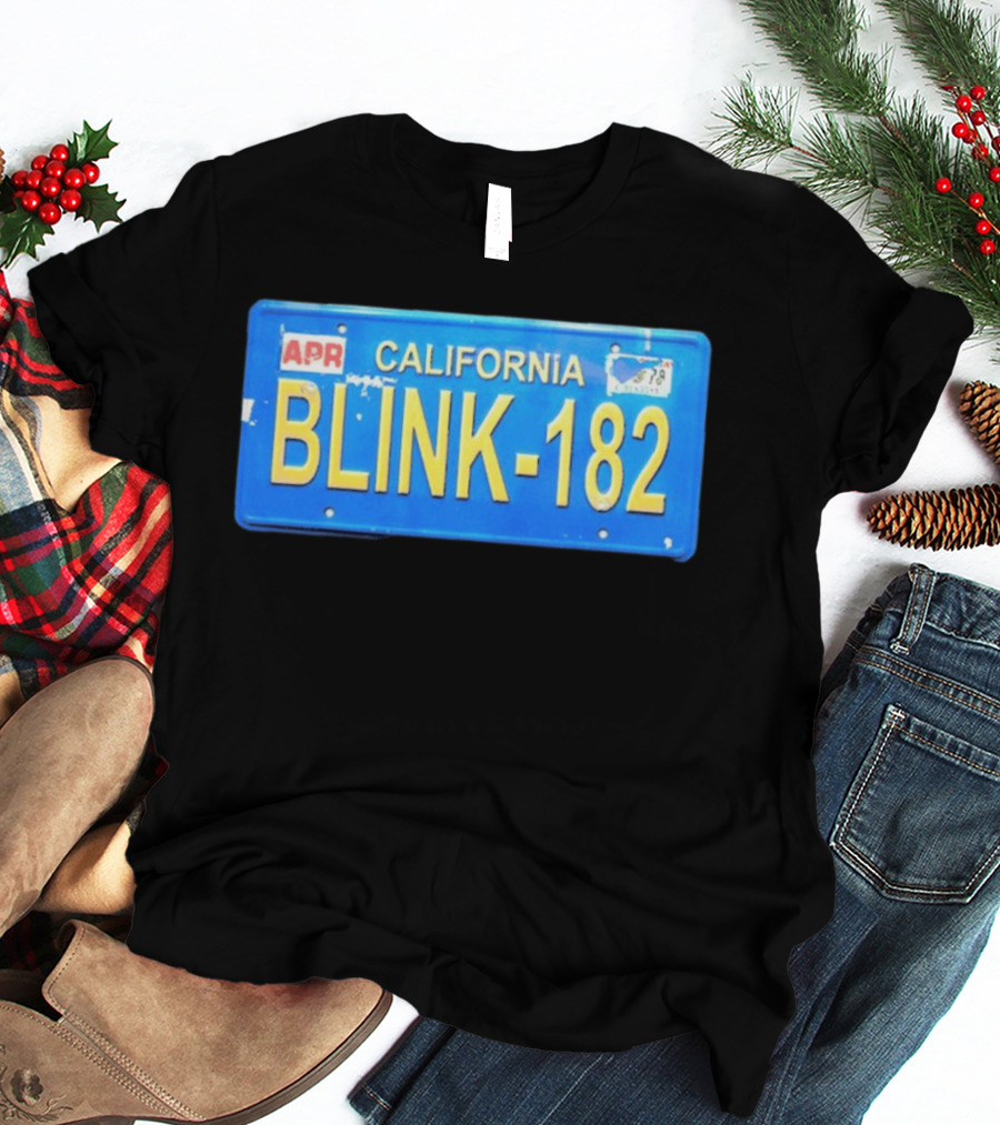 California Blink 182 License Plate APR Expired Tag T-Shirt