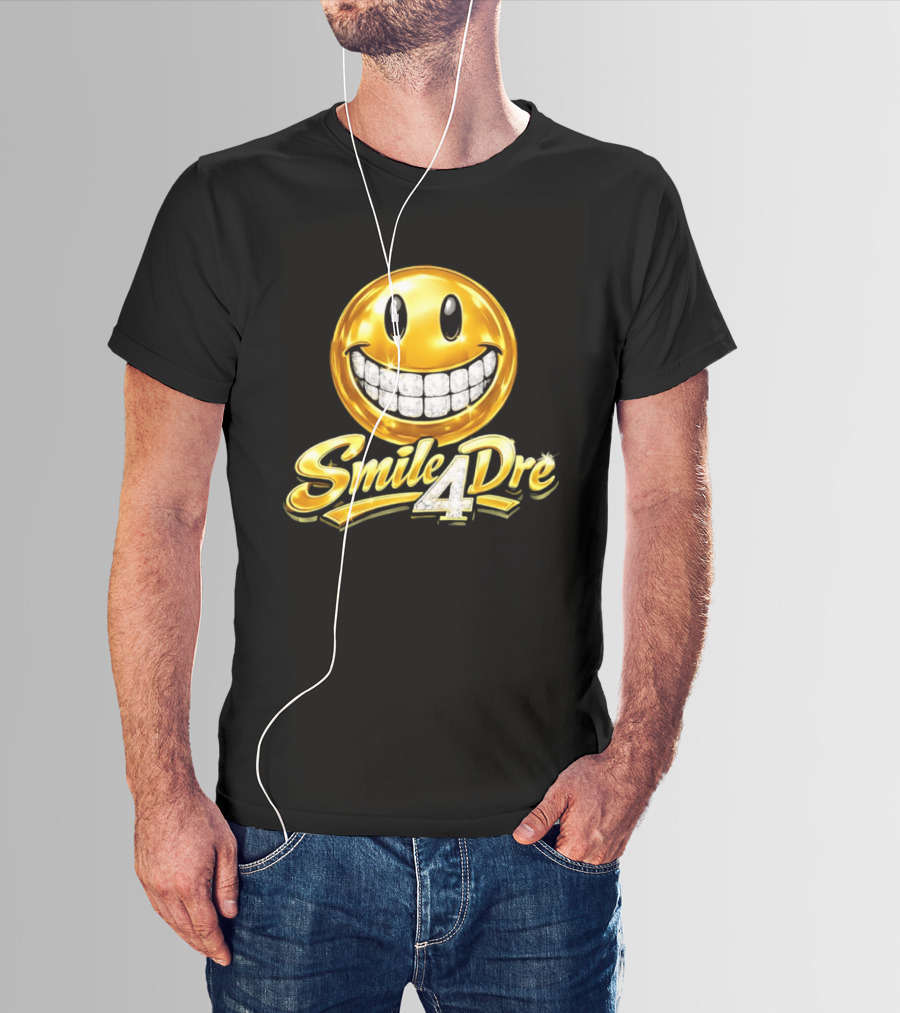 Gold Diamond Grillz Smiley Face Smile4Dre T-Shirt