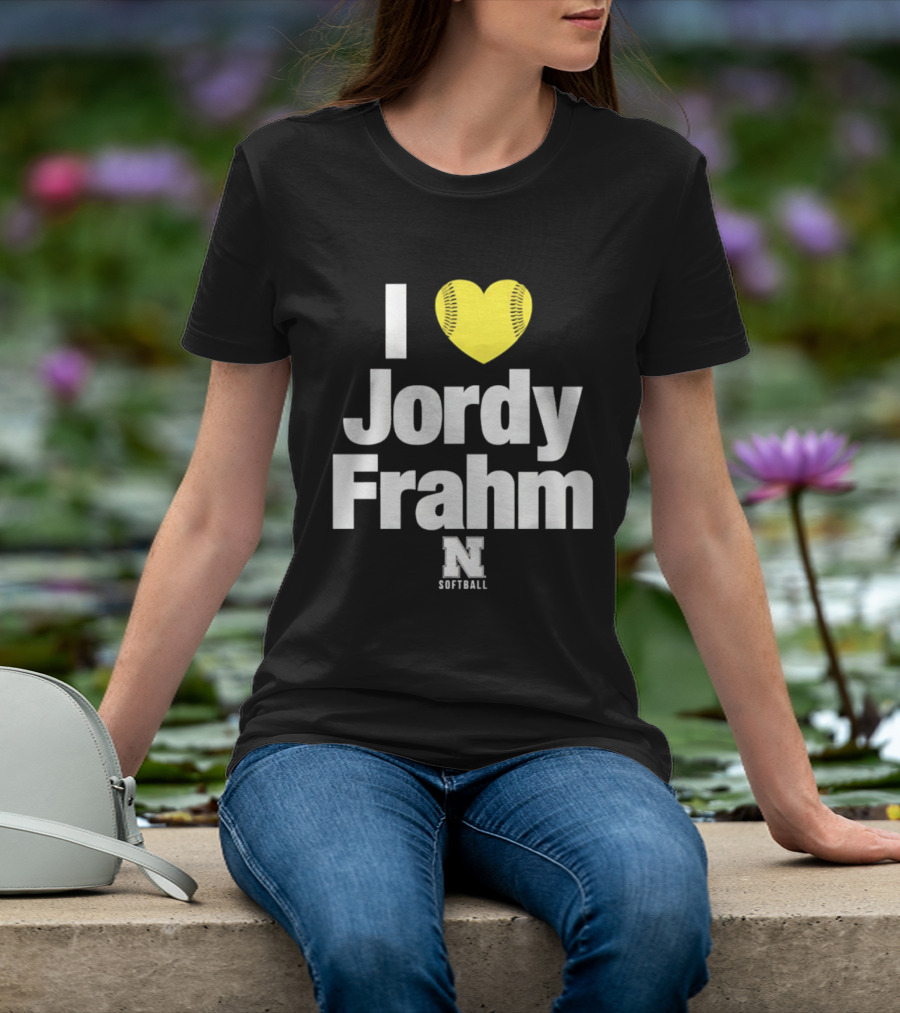 I Heart Jordy Frahm Nebraska Cornhuskers Softball T-Shirt