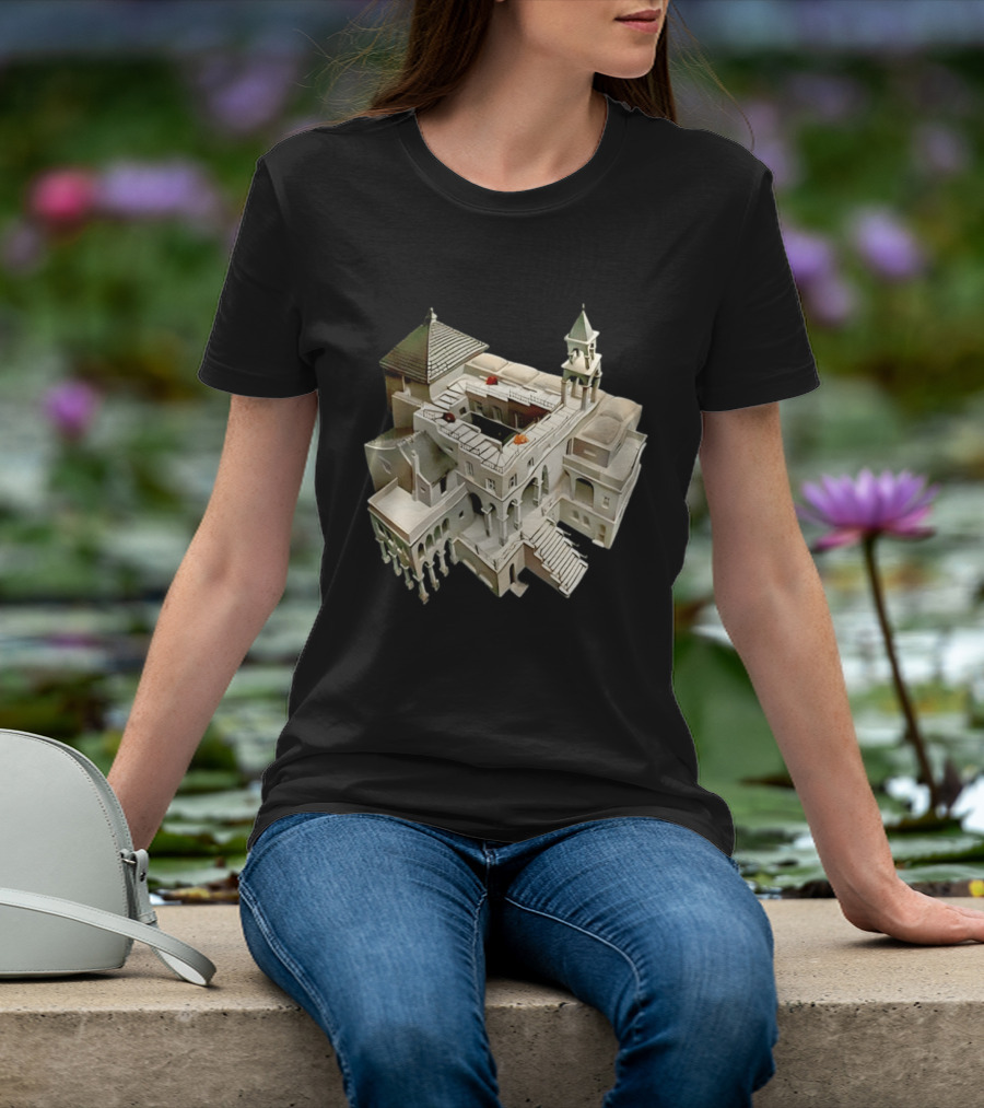 Escher Impossible Building Optical Illusion Architecture T-Shirt