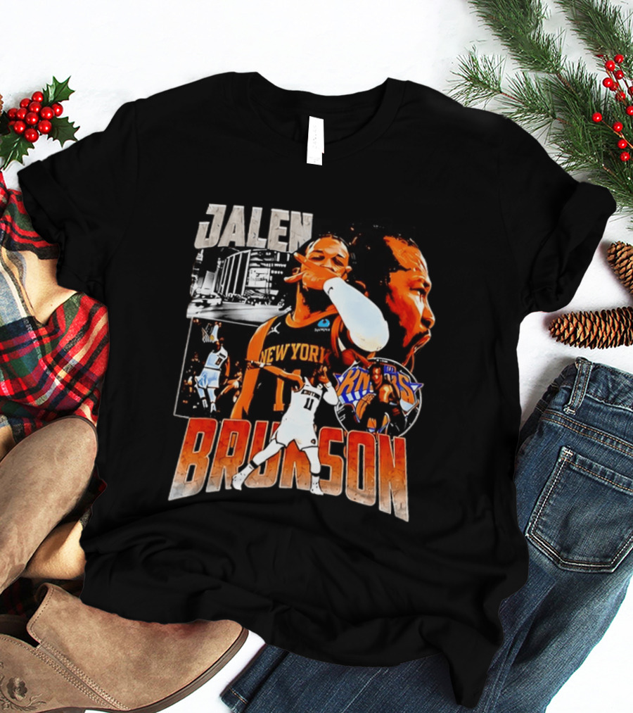 Jalen Brunson New York Knicks Basketball Collage Knicks T-Shirt