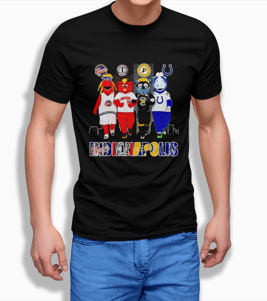Indiana Fever Pacers Colts Indians Mascots Indianapolis T-Shirt