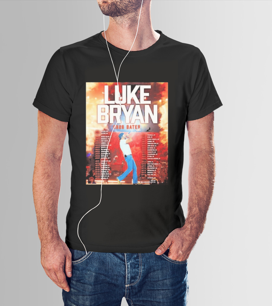 Luke Bryan 2026 Dates Tour Cities Concert Events T-Shirt