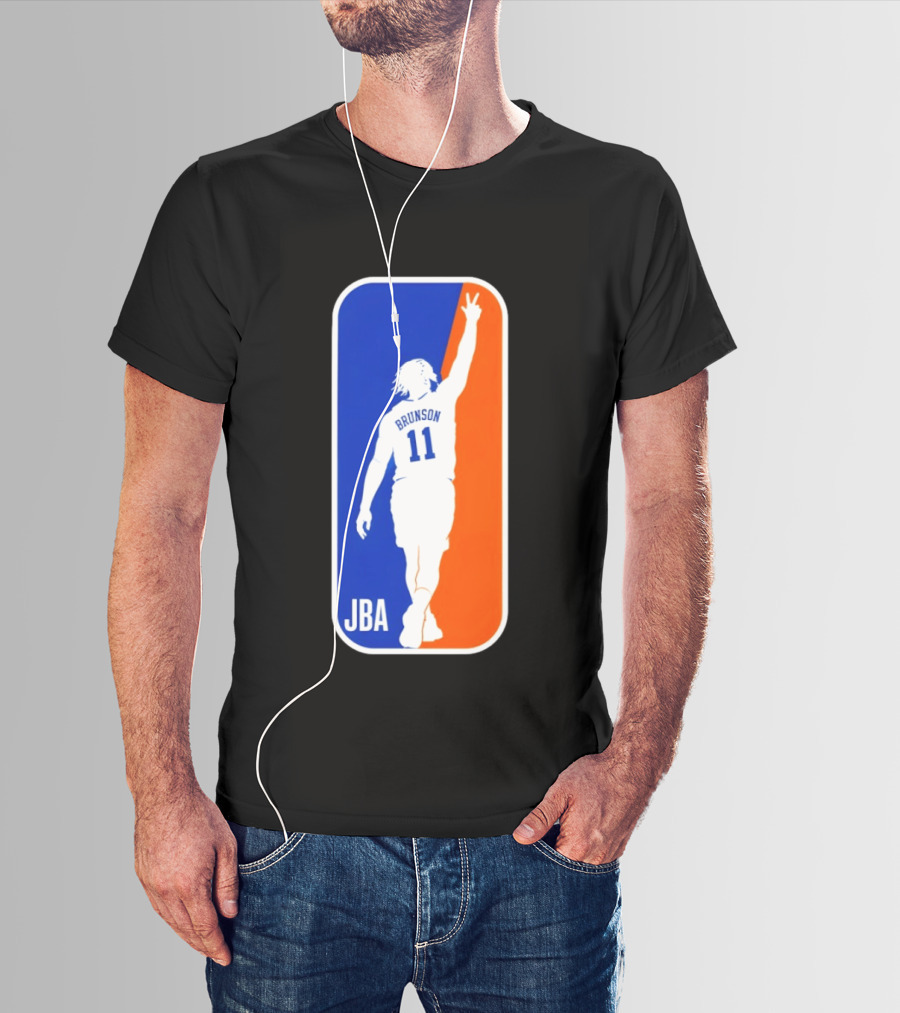 Jalen Brunson 11 JBA Basketball Victory Sign New York T-Shirt
