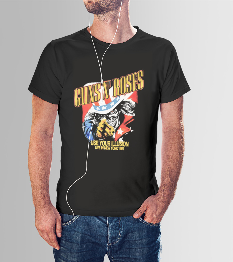 Guns N' Roses Use Your Illusion Live In New York 1991 Uncle Sam T-Shirt