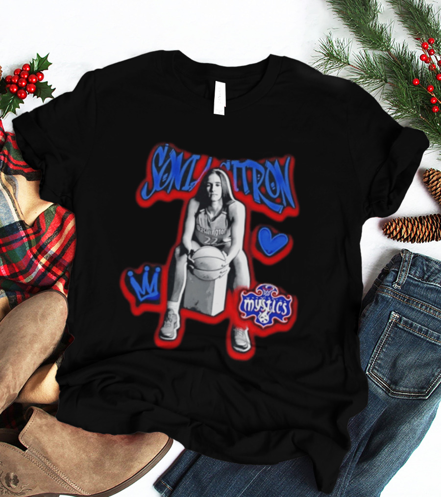 Sonia Citron Washington Mystics WNBA Basketball Grunge T-Shirt