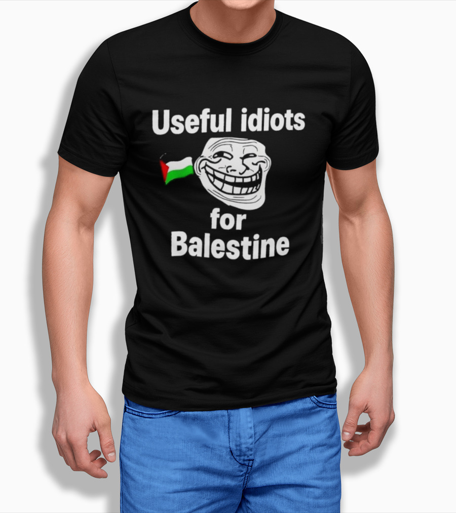 Useful Idiots For Balestine Troll Face Flag T-Shirt
