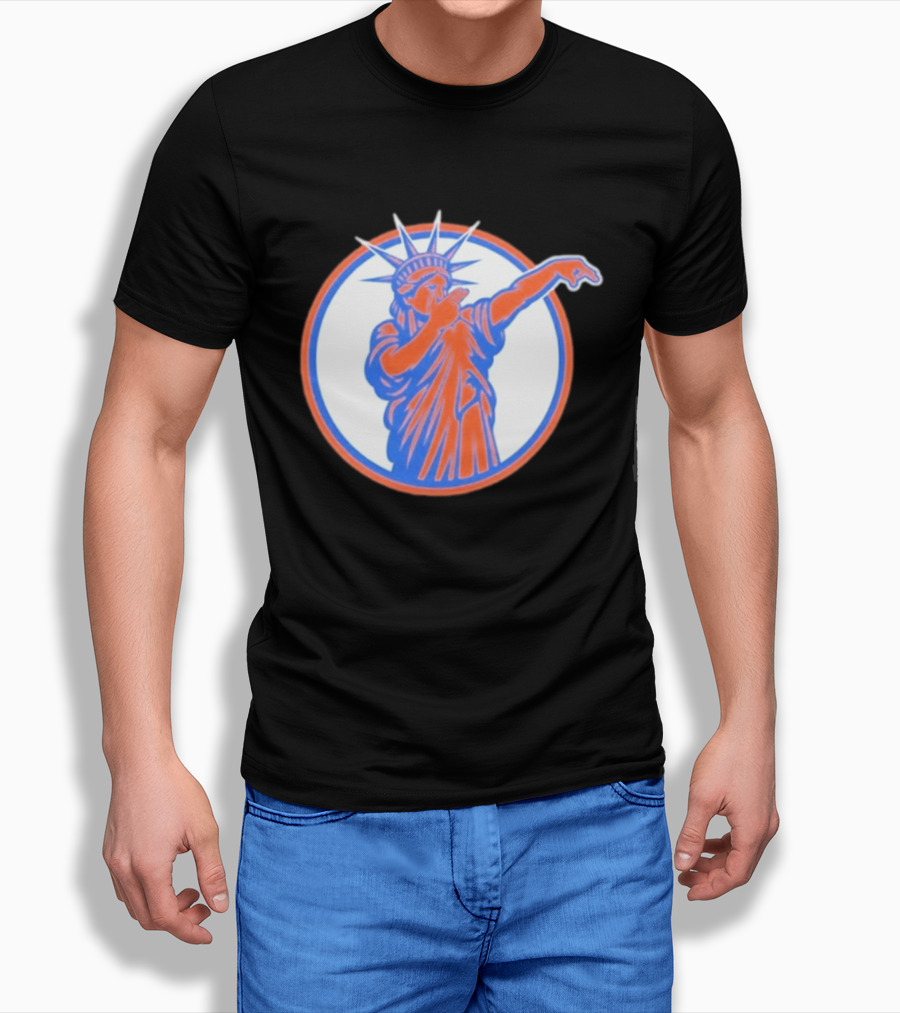 Statue Of Liber3 New York Knicks Basketball Circle T-Shirt