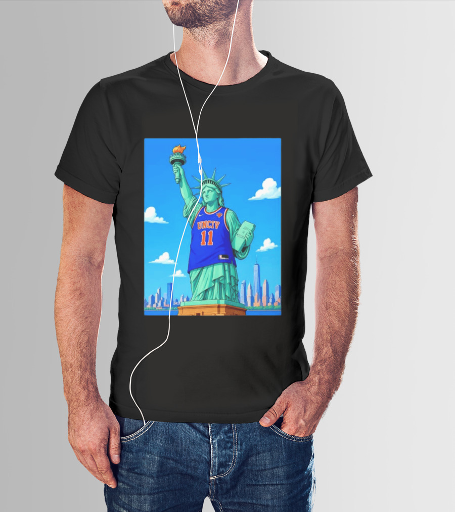 UNCIV 11 Jersey On Statue Of Liberty New York Knicks T-Shirt