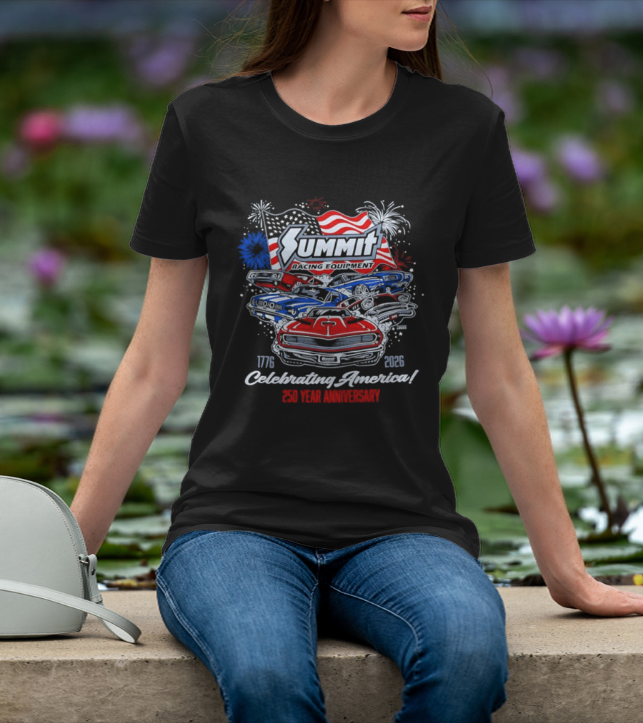 Summit Racing Equipment Celebrating America 1776 2026 250 Year Anniversary T-Shirt