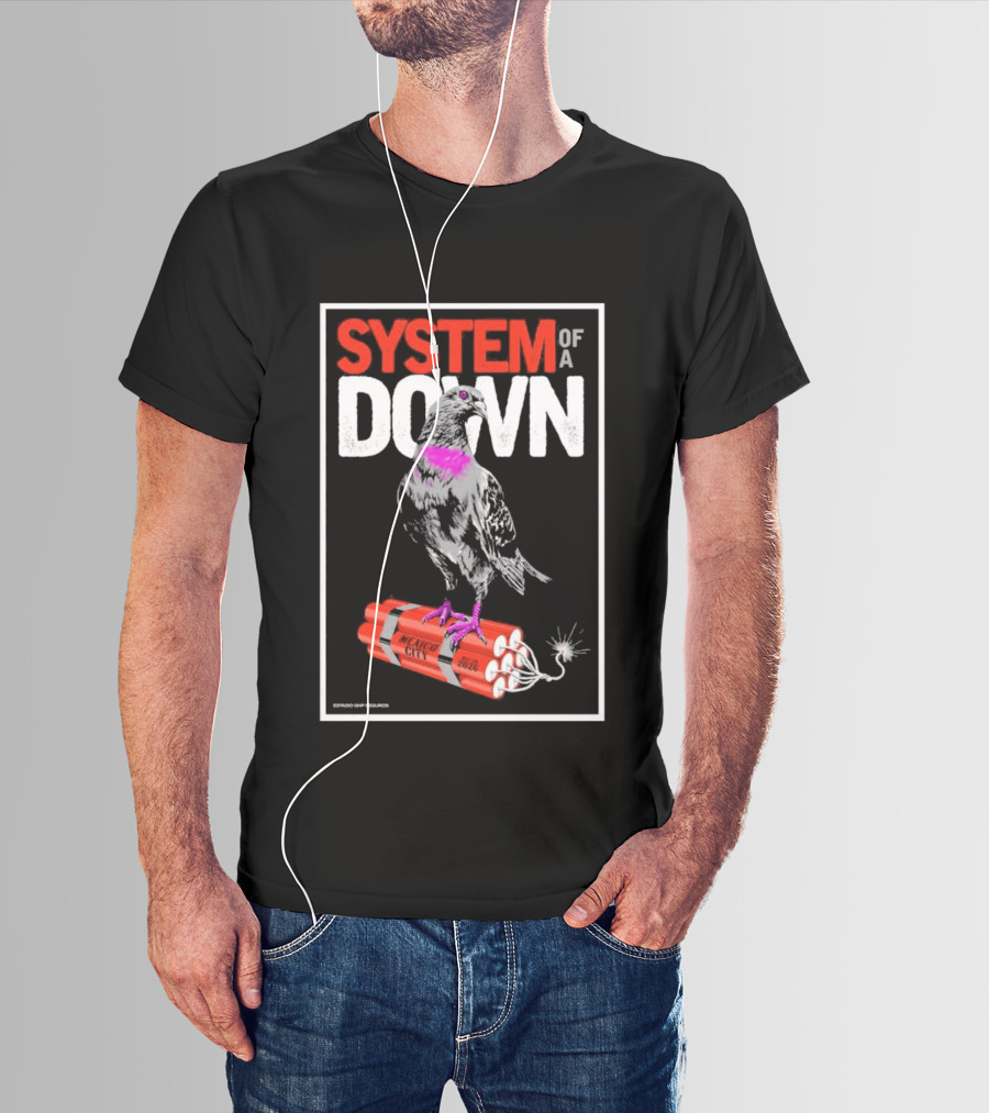 System Of A Down May 27 28 2026 Ciudad De Mexico Pigeon Dynamite T-Shirt