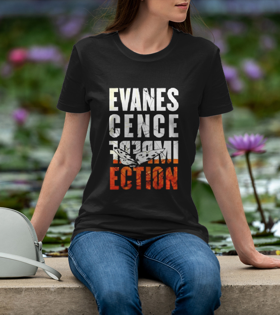 Evanescence Imperfection Butterfly White Text Orange Gradient T-Shirt