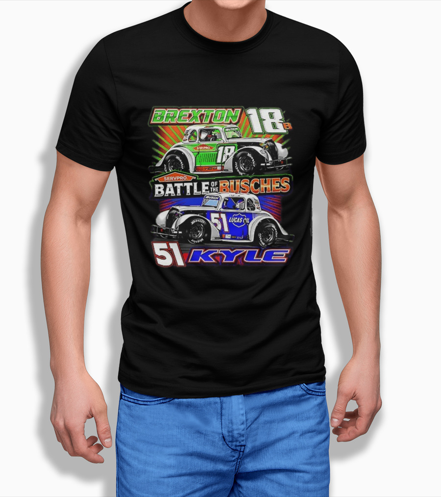 Brexton 18 Busch Kyle 51 Battle Of The Busches Racing T-Shirt