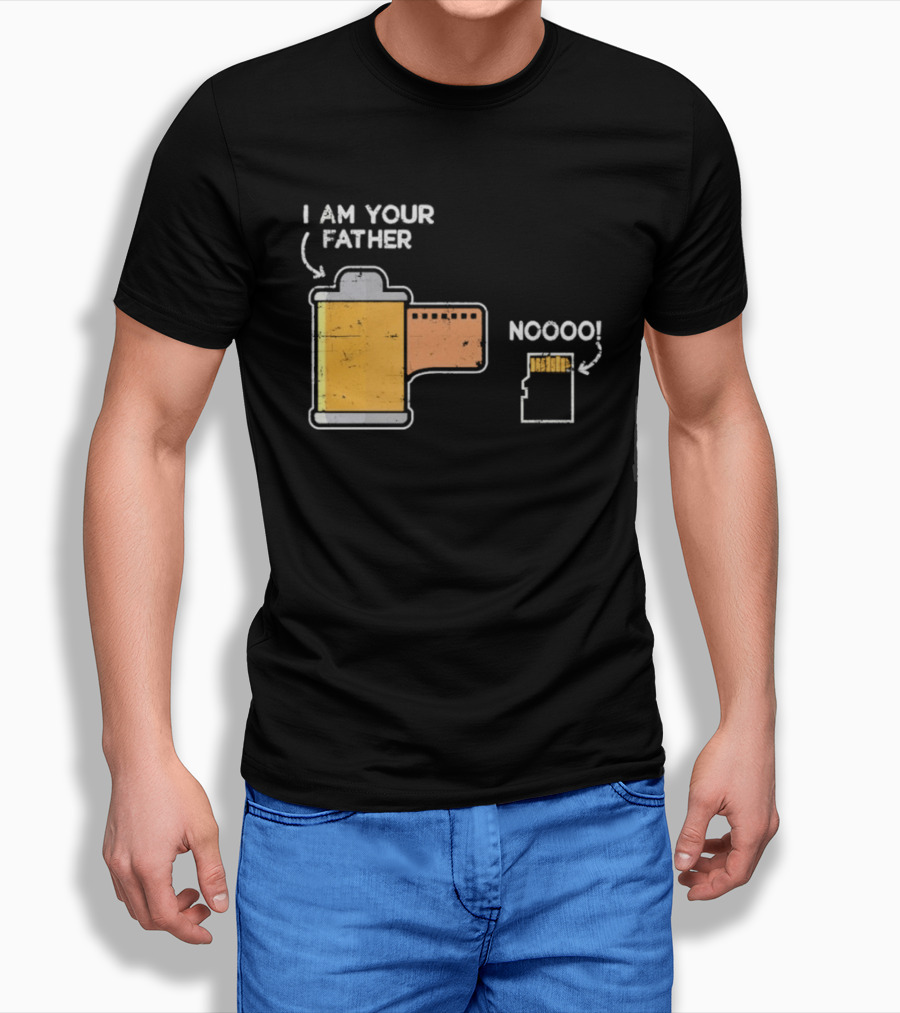 I Am Your Father Nooo Film Roll Memory Card Humor T-Shirt