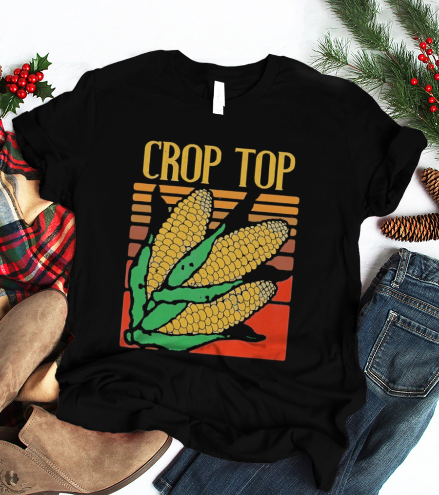 CROP TOP Corn Cobs Maize Sweetcorn Vegetable Agriculture Farm Harvest T-Shirt