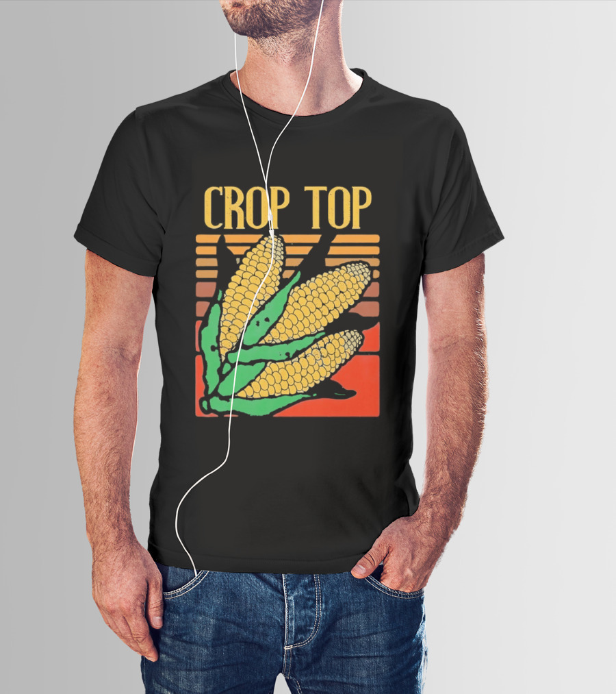 CROP TOP Corn Cobs Maize Sweetcorn Vegetable Agriculture Farm Harvest T-Shirt