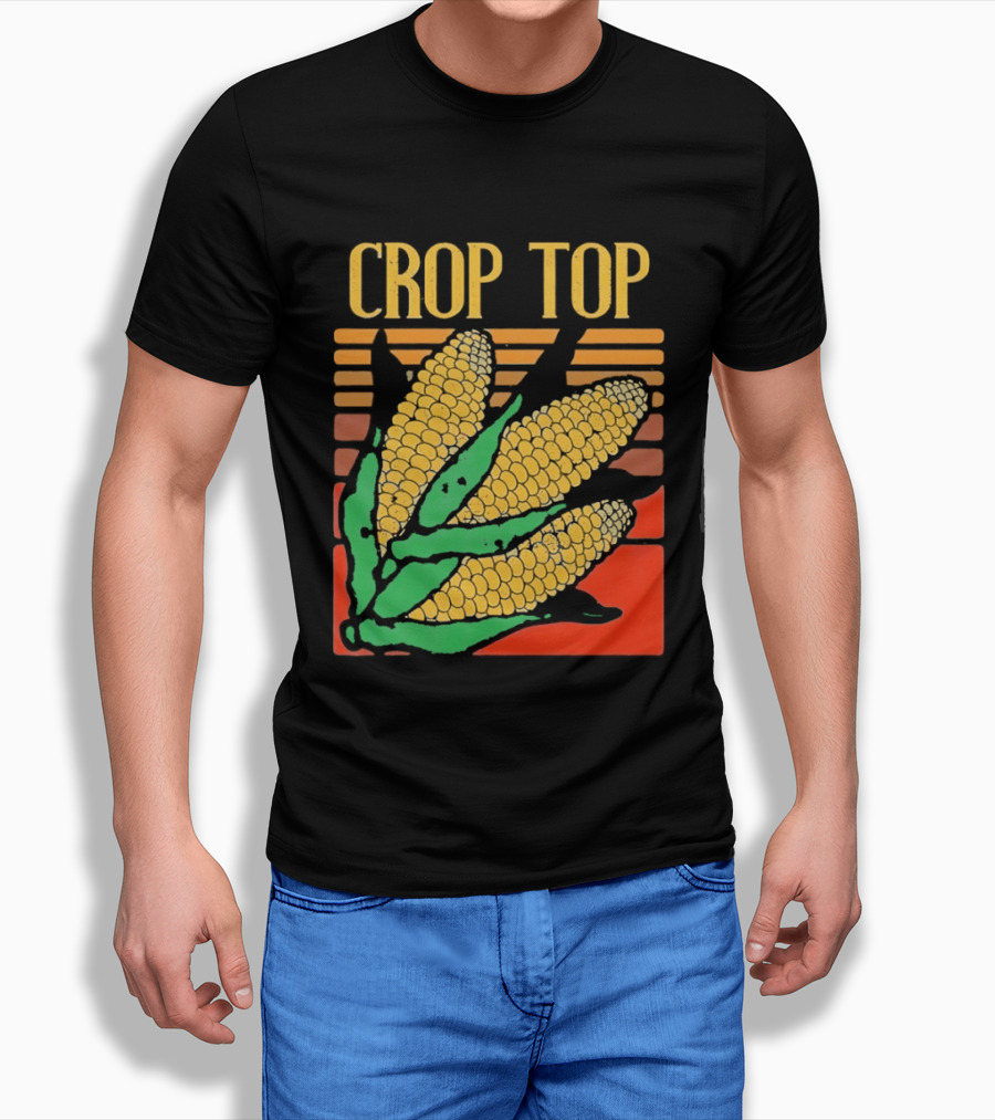 CROP TOP Corn Cobs Maize Sweetcorn Vegetable Agriculture Farm Harvest T-Shirt
