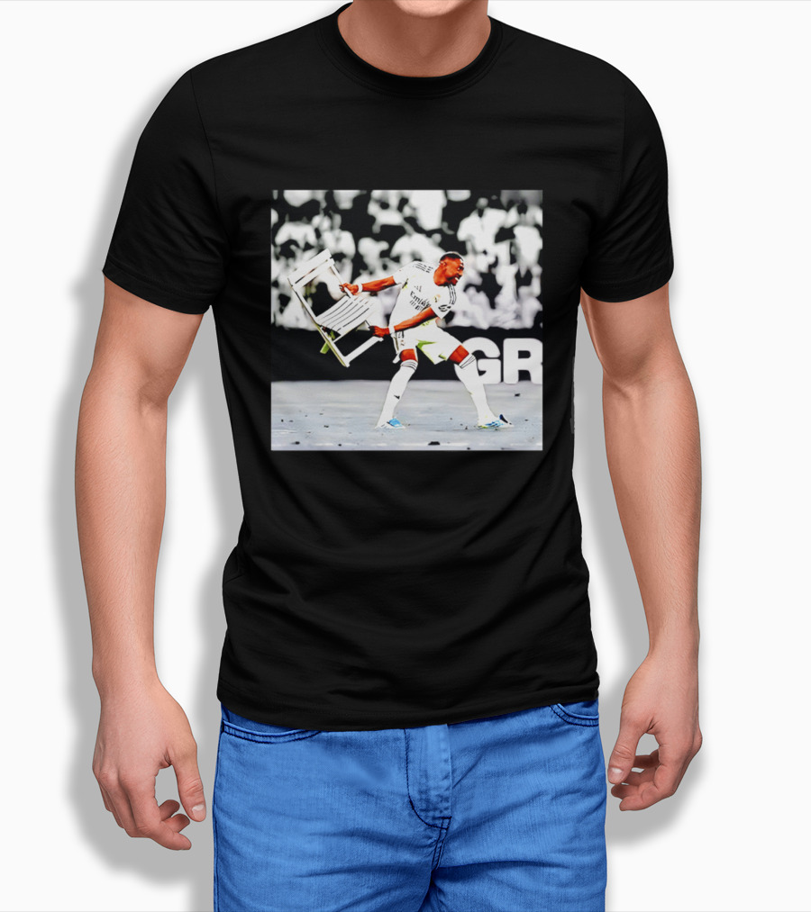 David Alaba Holding Chair On Soccer Field Image T-Shirt