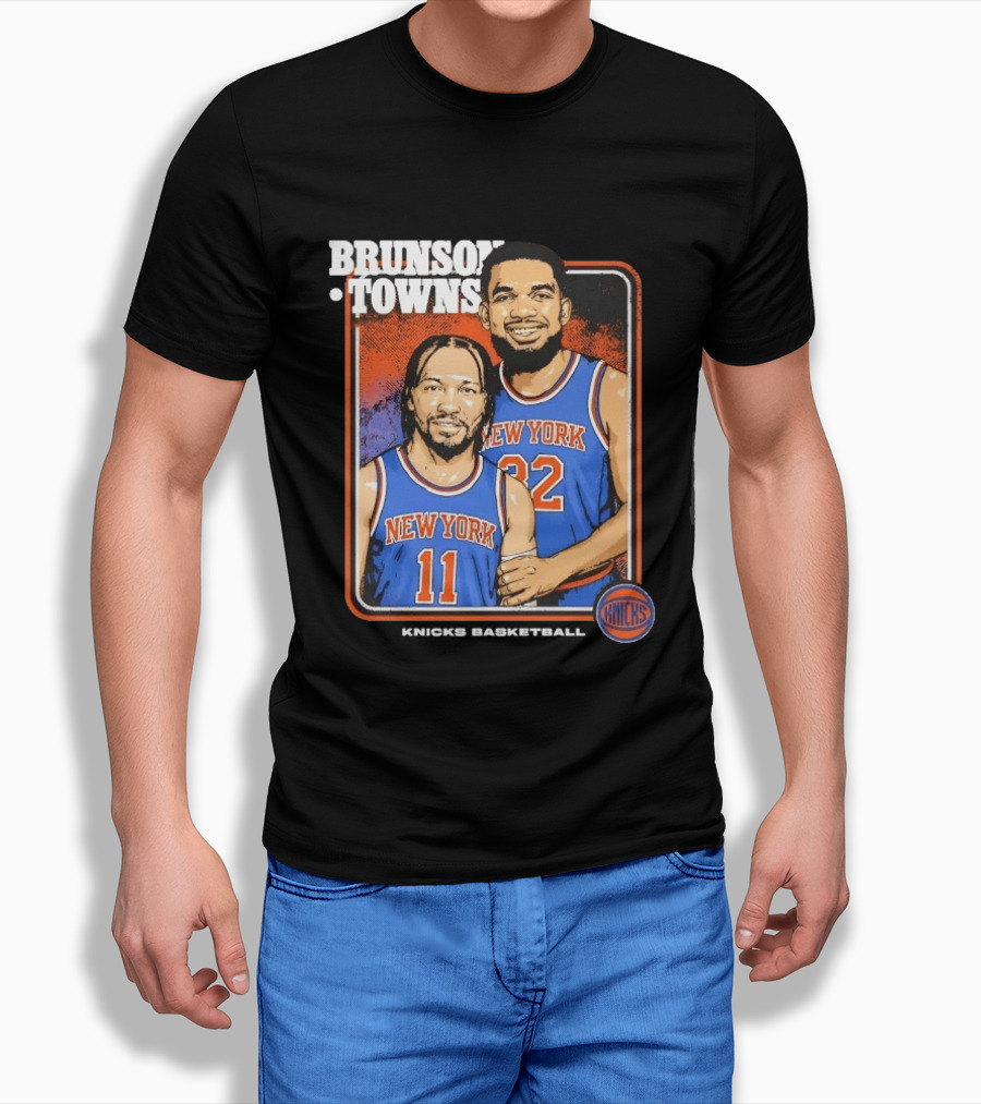 New York Knicks Brunson Towns Stepbrothers 32 11 T-Shirt