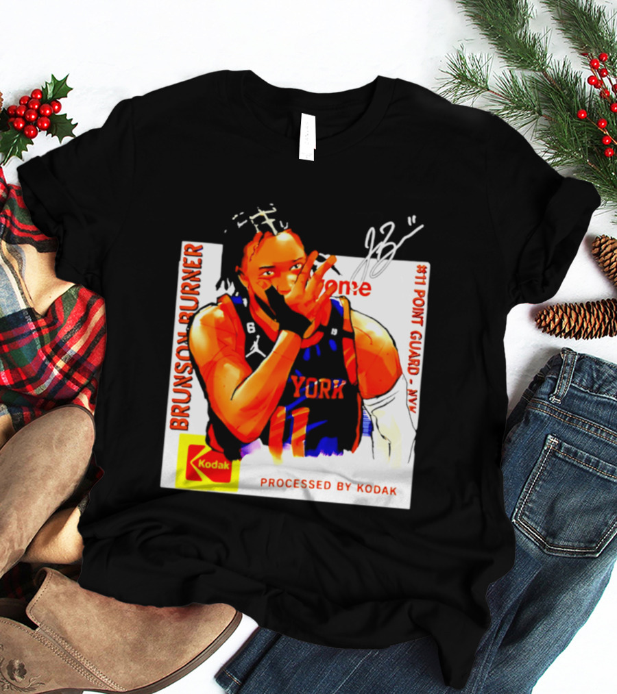 Jalen Brunson Burner New York Kodak #11 Point Guard NYY T-Shirt