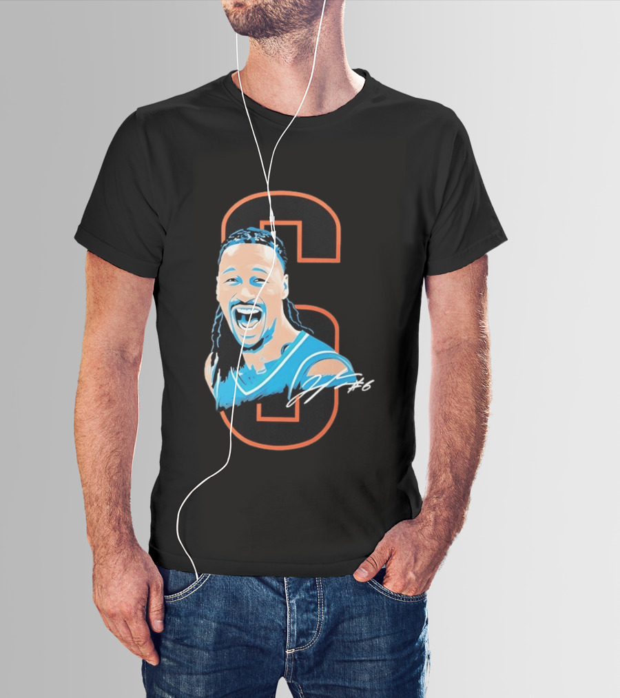 Jaylin Williams Number 6 Oklahoma City Thunder Basketball Signature T-Shirt