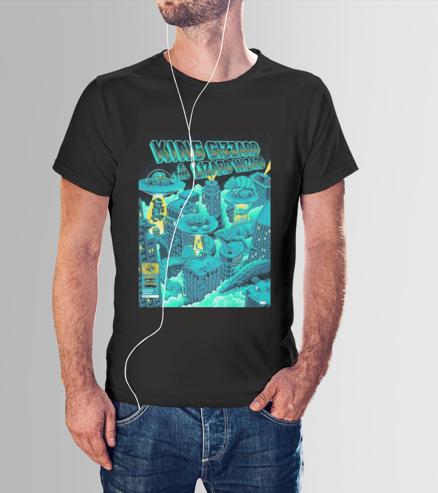 King Gizzard And The Lizard Wizard Forest Hills Stadium New York 2026 Event Reptilians Vs Alienoids August 20 21 T-Shirt