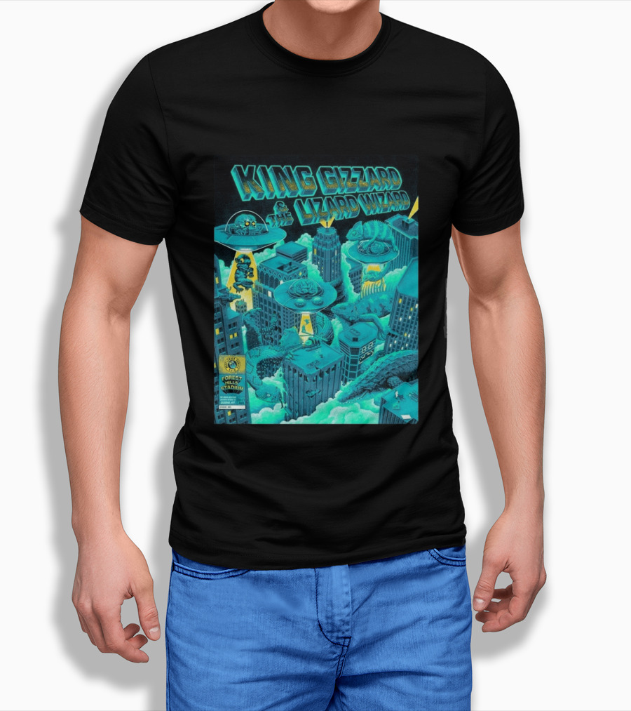 King Gizzard And The Lizard Wizard Forest Hills Stadium New York 2026 Event Reptilians Vs Alienoids August 20 21 T-Shirt