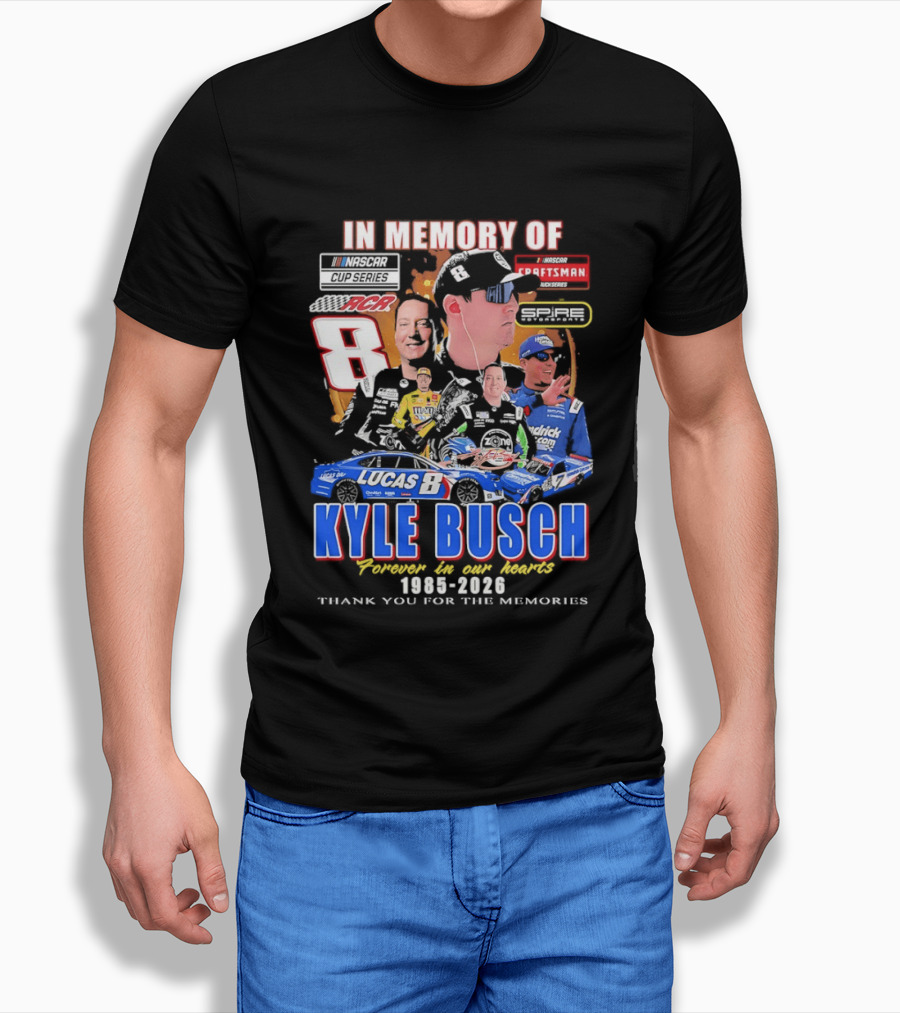 Kyle Busch Craftsman NASCAR Cup Truck Series RCR 8 In Memory 1985 2026 T-Shirt