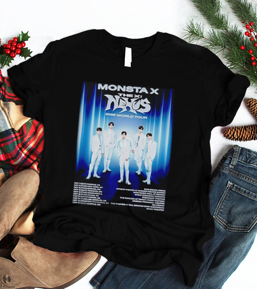 Monsta X The X Nexus 2026 World Tour Dates And Venues T-Shirt