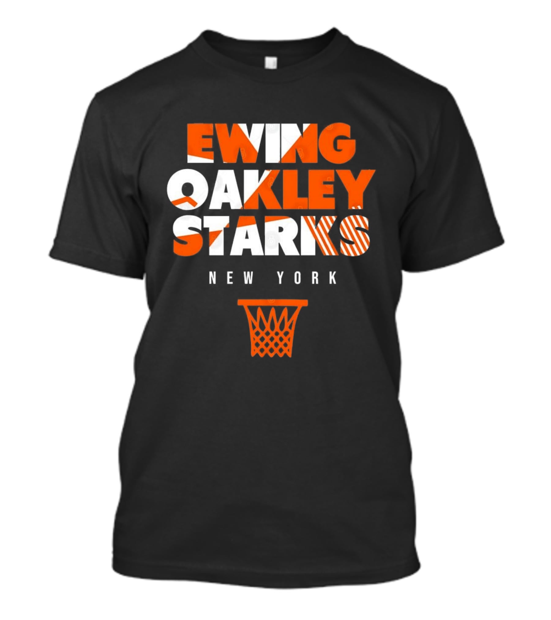 Ewing Oakley Starks New York Knicks Basketball Legends 90s Hoop T-Shirt