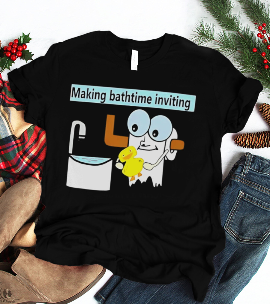 Making Bathtime Inviting No Face Spirited Away Rubber Duck Bathhouse T-Shirt