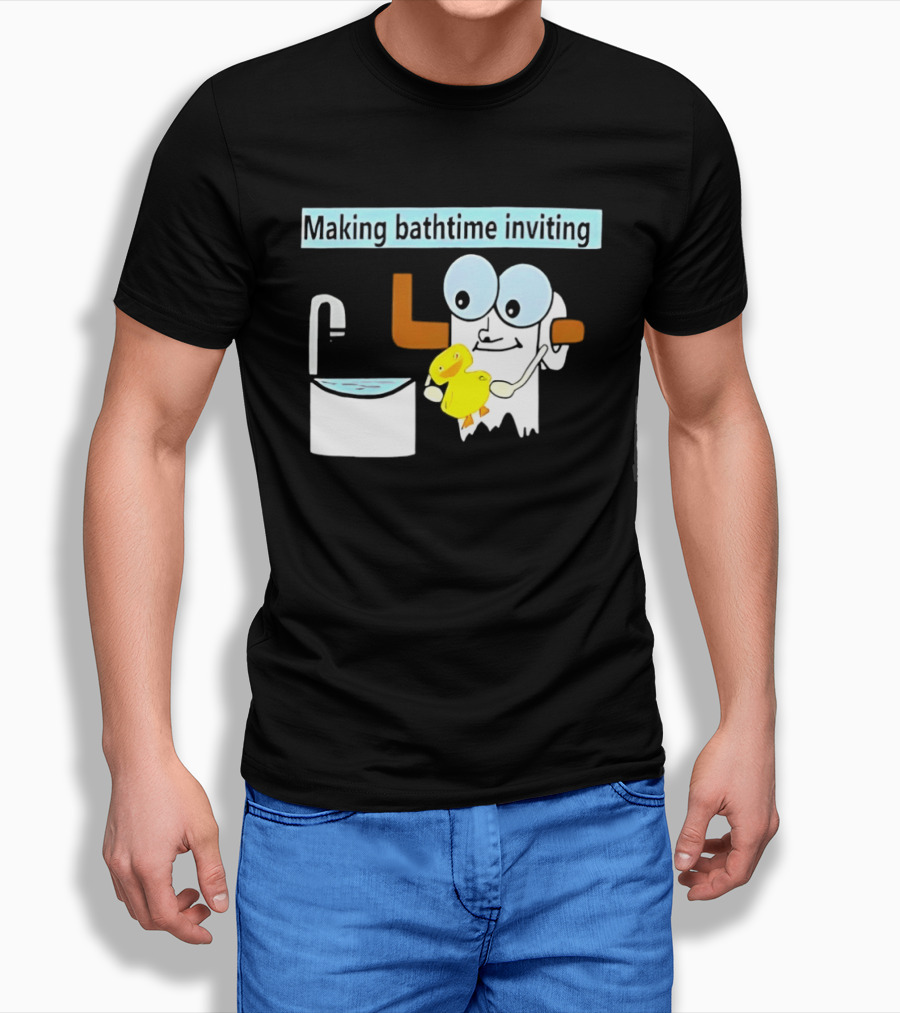 Making Bathtime Inviting No Face Spirited Away Rubber Duck Bathhouse T-Shirt