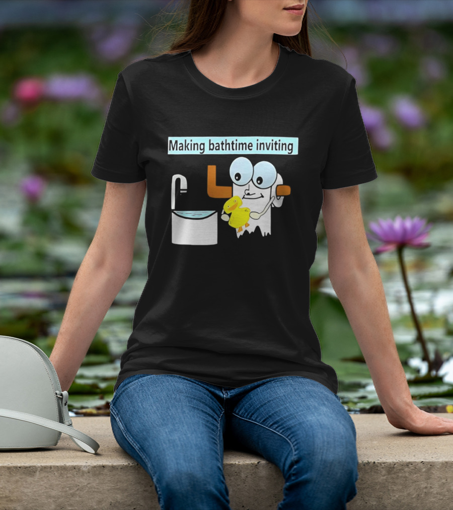 Making Bathtime Inviting No Face Spirited Away Rubber Duck Bathhouse T-Shirt