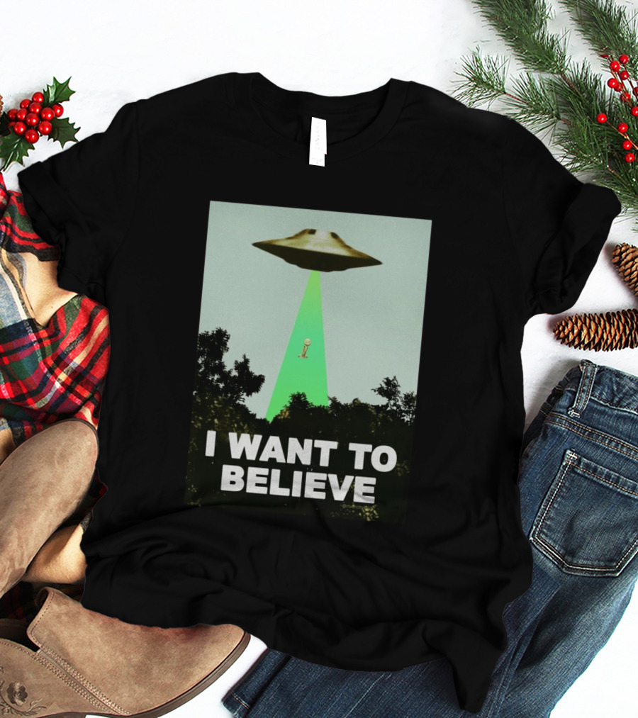 Premiun Spurs I Want To Believe UFO Trophy T-Shirt