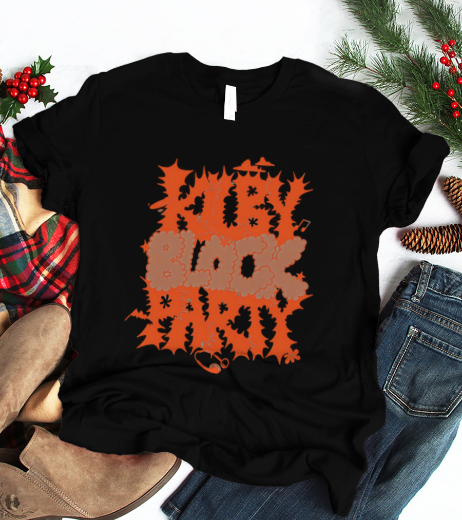 Ruby Block Party Music Notes Record Headphones Stars Clouds Bat Flower T-Shirt