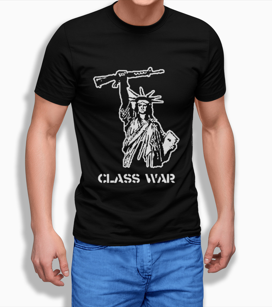Statue Of Liberty AK 47 Class War New York USA T-Shirt
