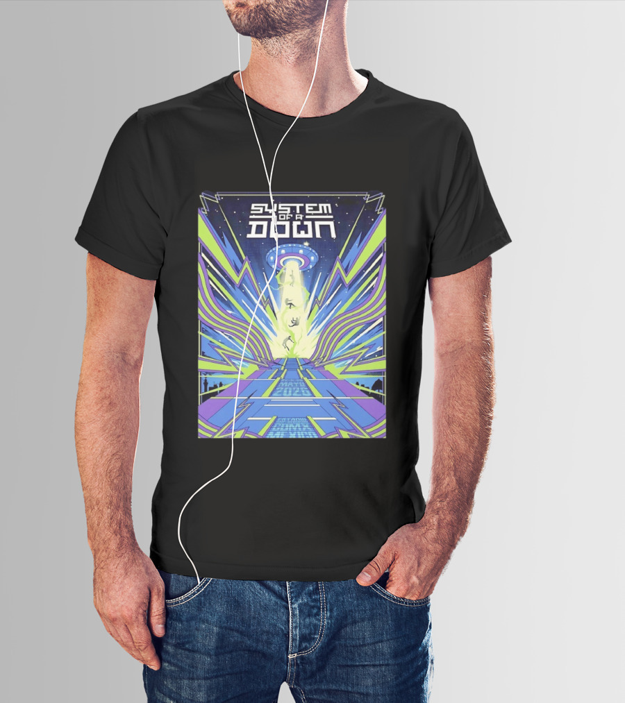 UFO Spaceship System Of A Down CDMX Mexico At Estadio GNP Seguros T-Shirt