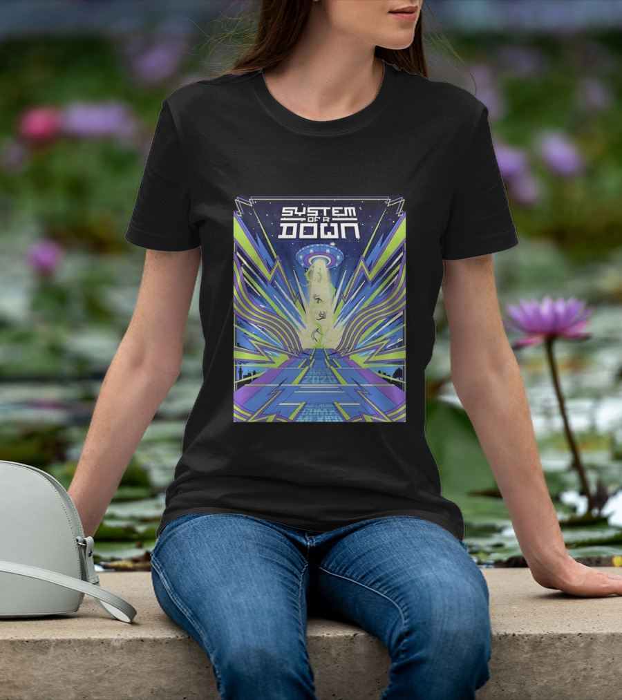 UFO Spaceship System Of A Down CDMX Mexico At Estadio GNP Seguros T-Shirt